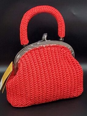 Patricia Nash Willow Top Handle Frame Satchel in Papaya